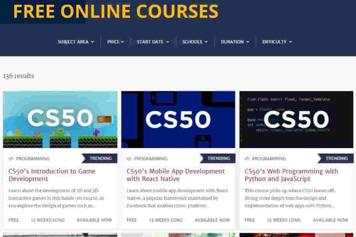 Harvard University Online Courses Free