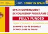 Spain Government Scholarship Programs