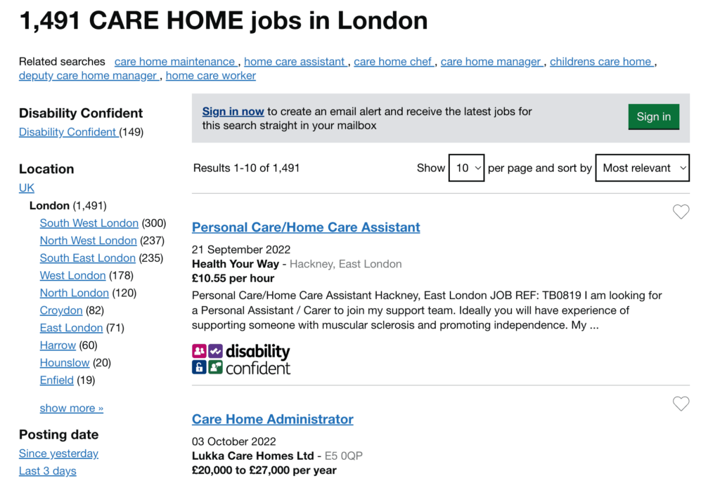 Care Home Jobs in UK With Visa Sponsorship
