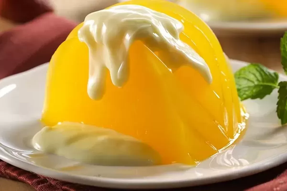 Puding Jeruk Saus Vanila