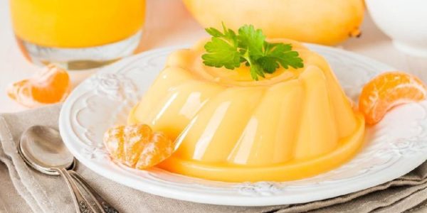 Puding Jeruk Saus Vanila